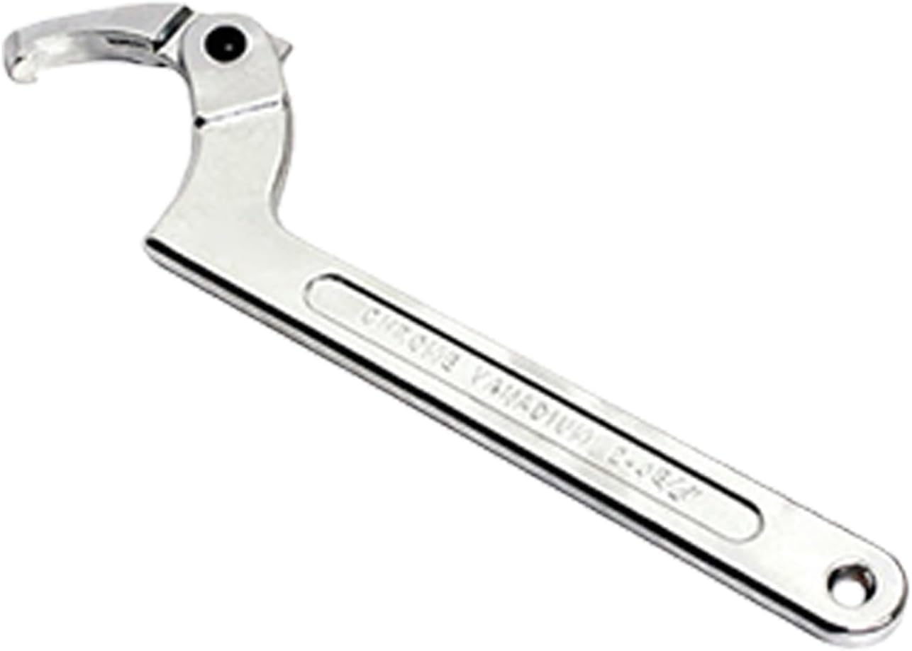Adjustable Hook Wrench C Type Spanner Water Meter Tool Square/Round Ends Premium Steel Construction For Grooved Nut