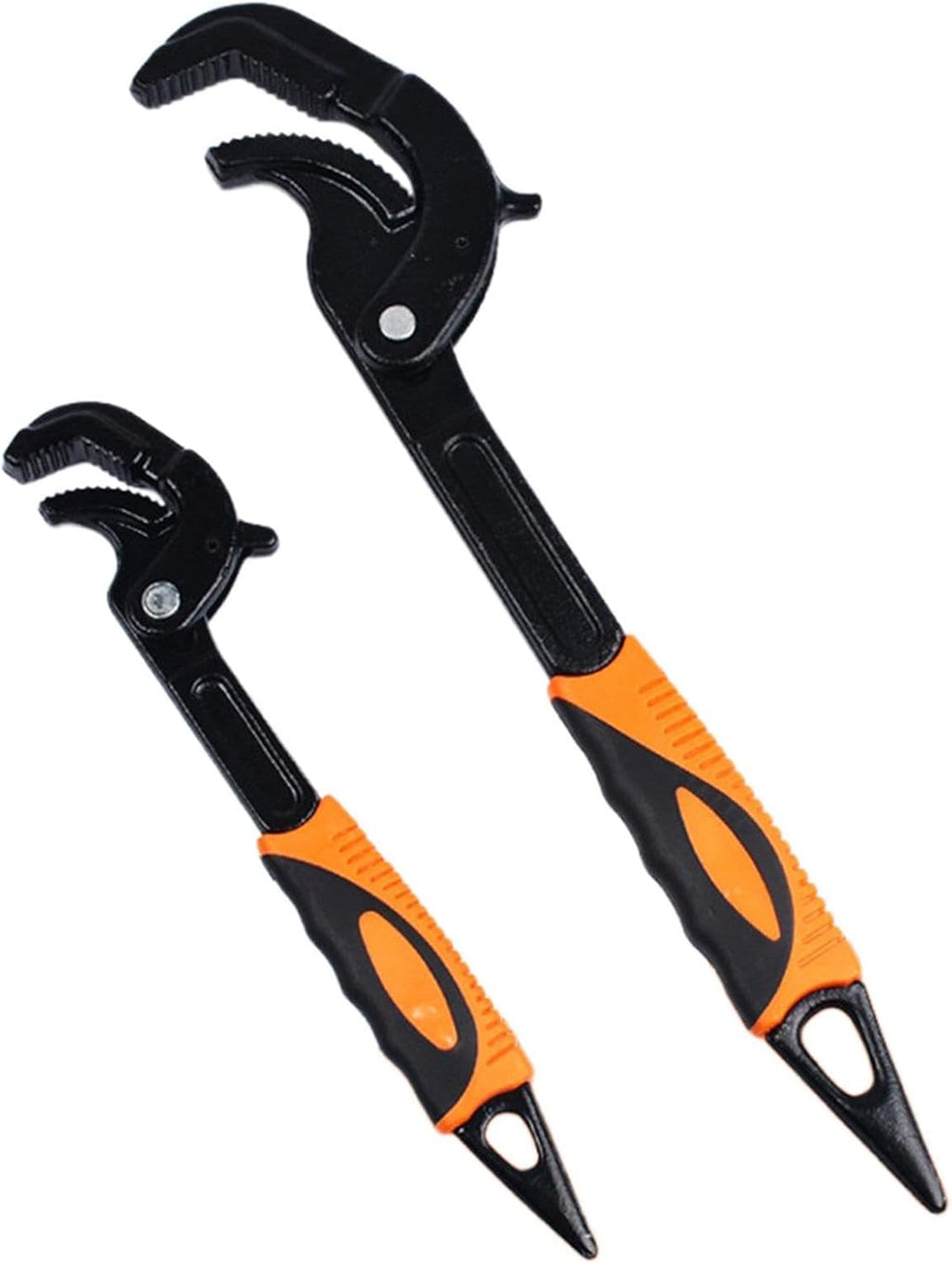 Self Locking Wrench 2 Piece Multifunctional Carbon Steel Spanner | Adjustable Pipe Wrench for Car Toilet Sink Faucet Maintenance Home Repair Auto
