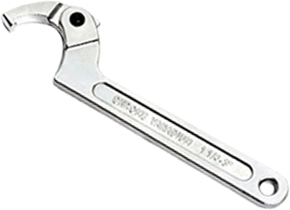 Adjustable Hook Wrench C Type Spanner Water Meter Tool Square/Round Ends Premium Steel Construction For Grooved Nut