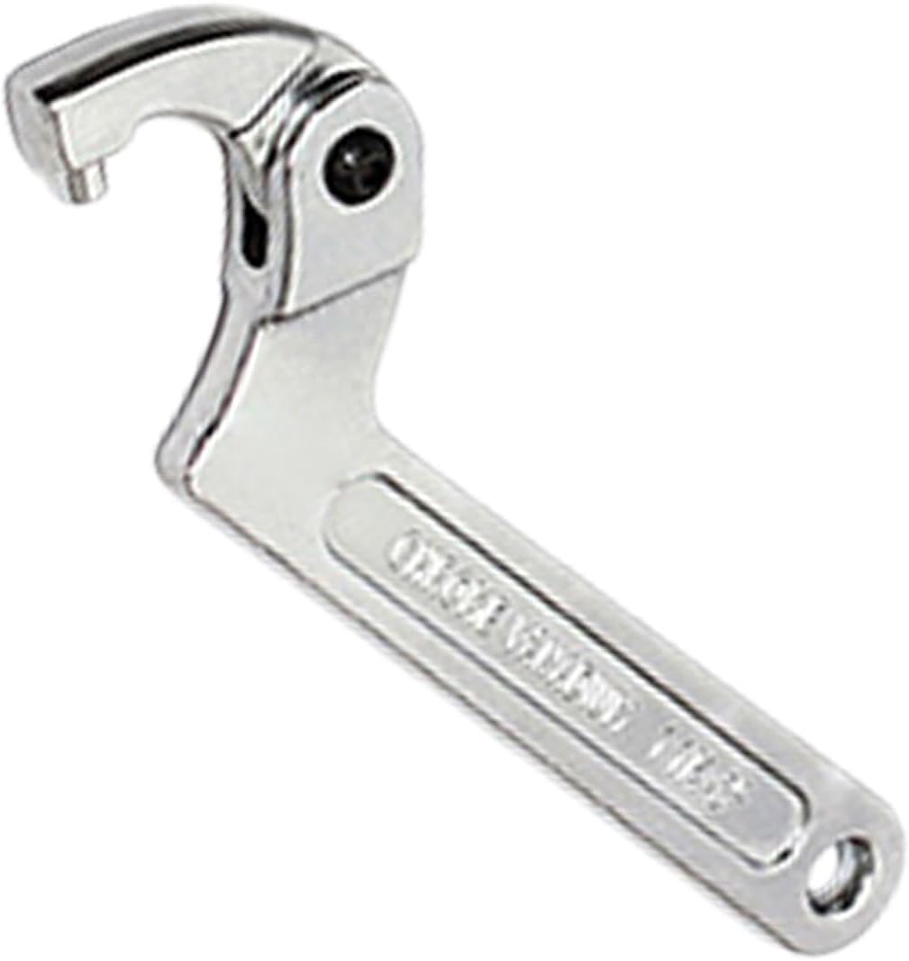 Adjustable Hook Wrench C Type Spanner Water Meter Tool Square/Round Ends Premium Steel Construction For Grooved Nut