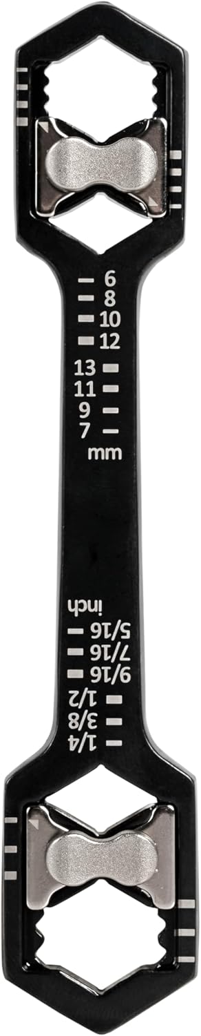 AHW-600 14-In-1 Adjustable Hex Wrench (SAE & Metric) - 6-13mm & 1/4"-9/16"