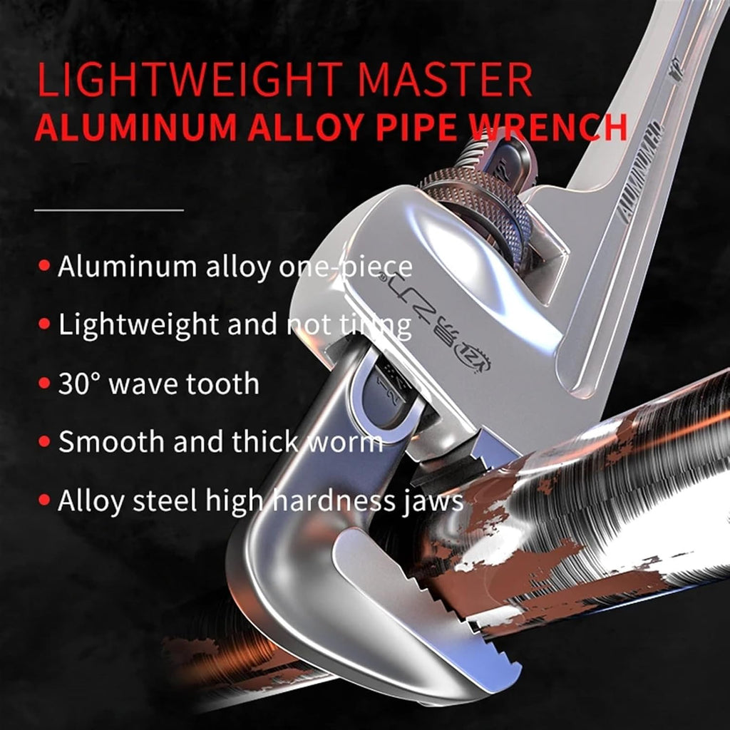 Aluminum Alloy Industrial-grade Adjustable Pipe Pliers Household Universal Wrench Fast Dual-purpose Multi-functional Plumbing (Color : 10 inch)