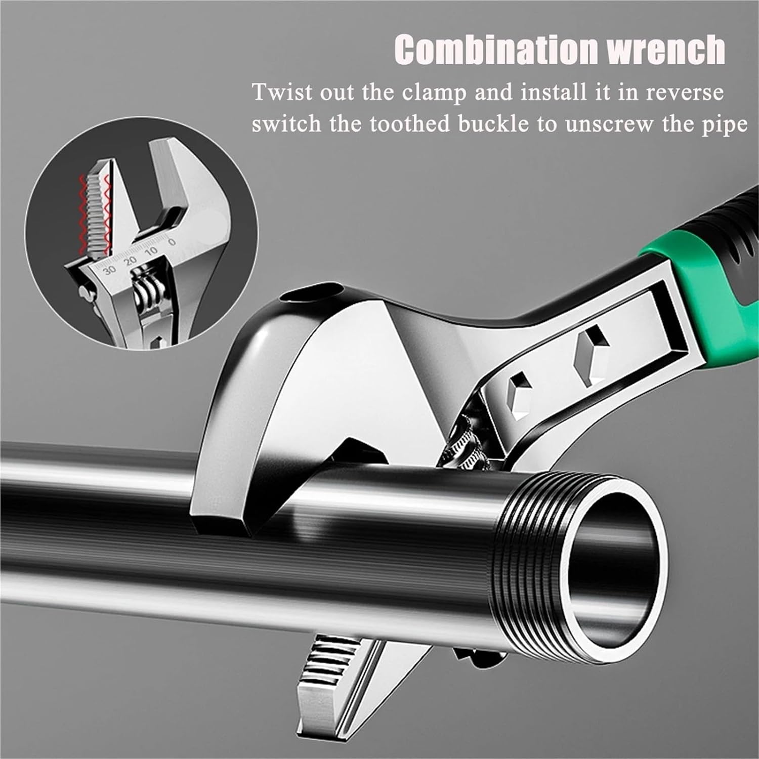 Adjustable Wrench 3 PCS Multi Functional Adjustable Universal Wrench Adjustable Spanner Wrench Set for Home, Garage(8/10/12 inch)