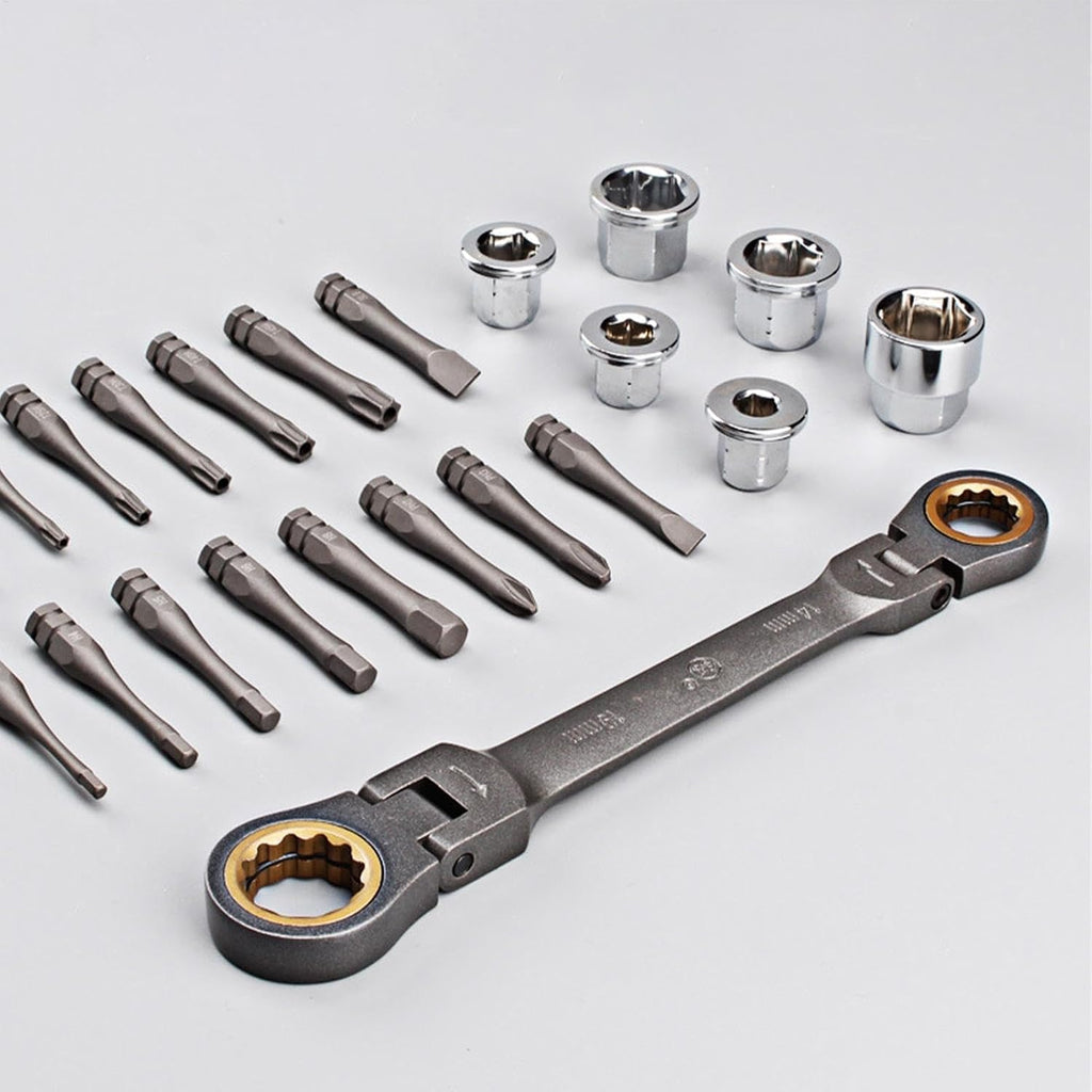 Socket Wrench Set, Professional Wrench Set, Multifunctional DIY Tool, Vehicle Repair Kit for Household Appliances, Furniture and More, Durable Material