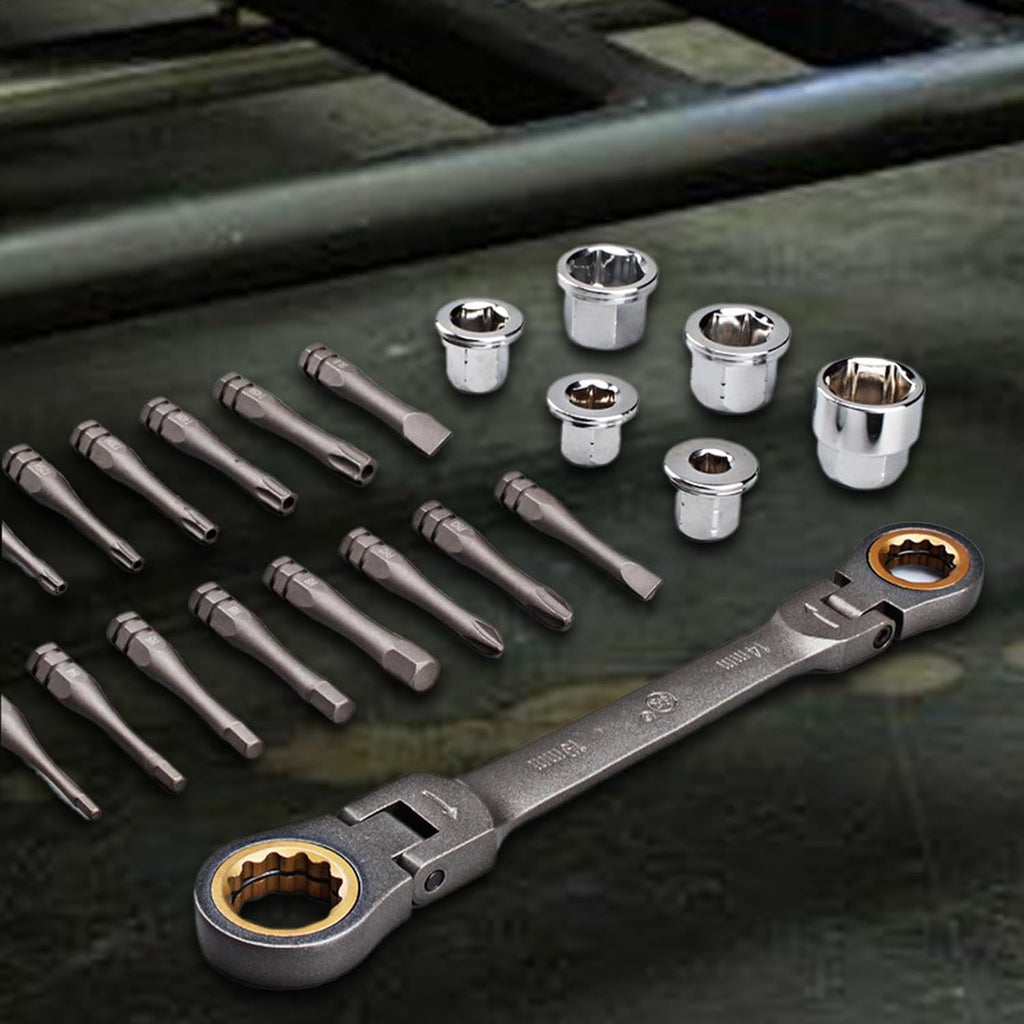 Socket Wrench Set, Professional Wrench Set, Multifunctional DIY Tool, Vehicle Repair Kit for Household Appliances, Furniture and More, Durable Material