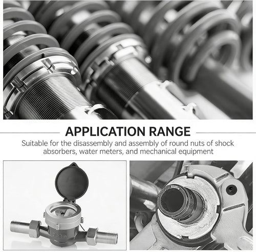 Adjustable Hook Wrench C Type Spanner Water Meter Tool Square/Round Ends Premium Steel Construction For Grooved Nut