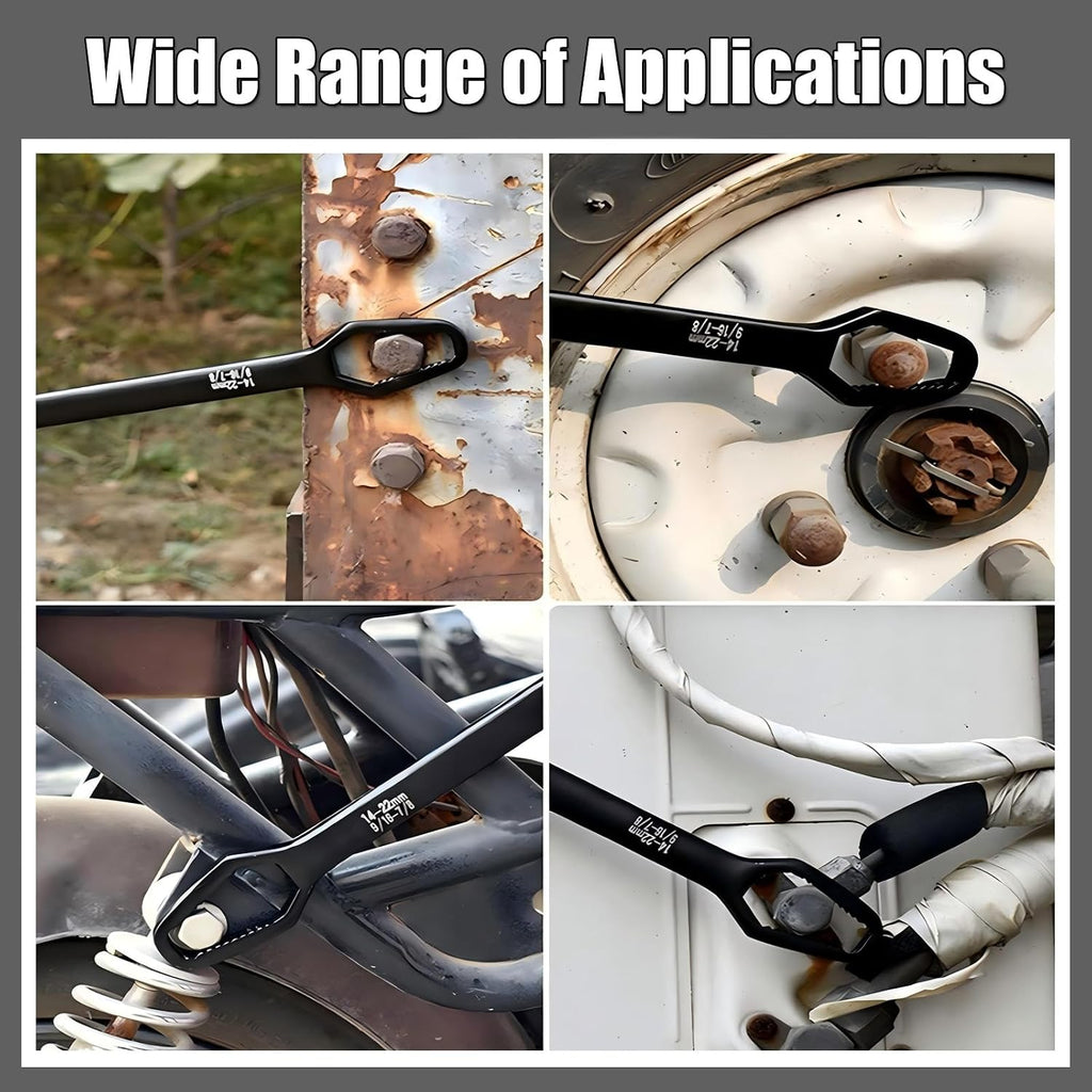 Universal Wrench - 4-Pack 3-22mm Steel Self Adjusting Wrench Kit
