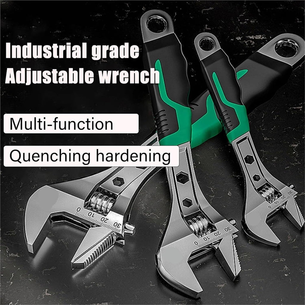 Adjustable Wrench 3 PCS Multi Functional Adjustable Universal Wrench Adjustable Spanner Wrench Set for Home, Garage(8/10/12 inch)