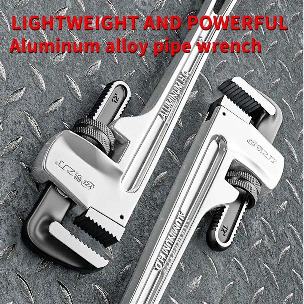 Aluminum Alloy Industrial-grade Adjustable Pipe Pliers Household Universal Wrench Fast Dual-purpose Multi-functional Plumbing (Color : 10 inch)