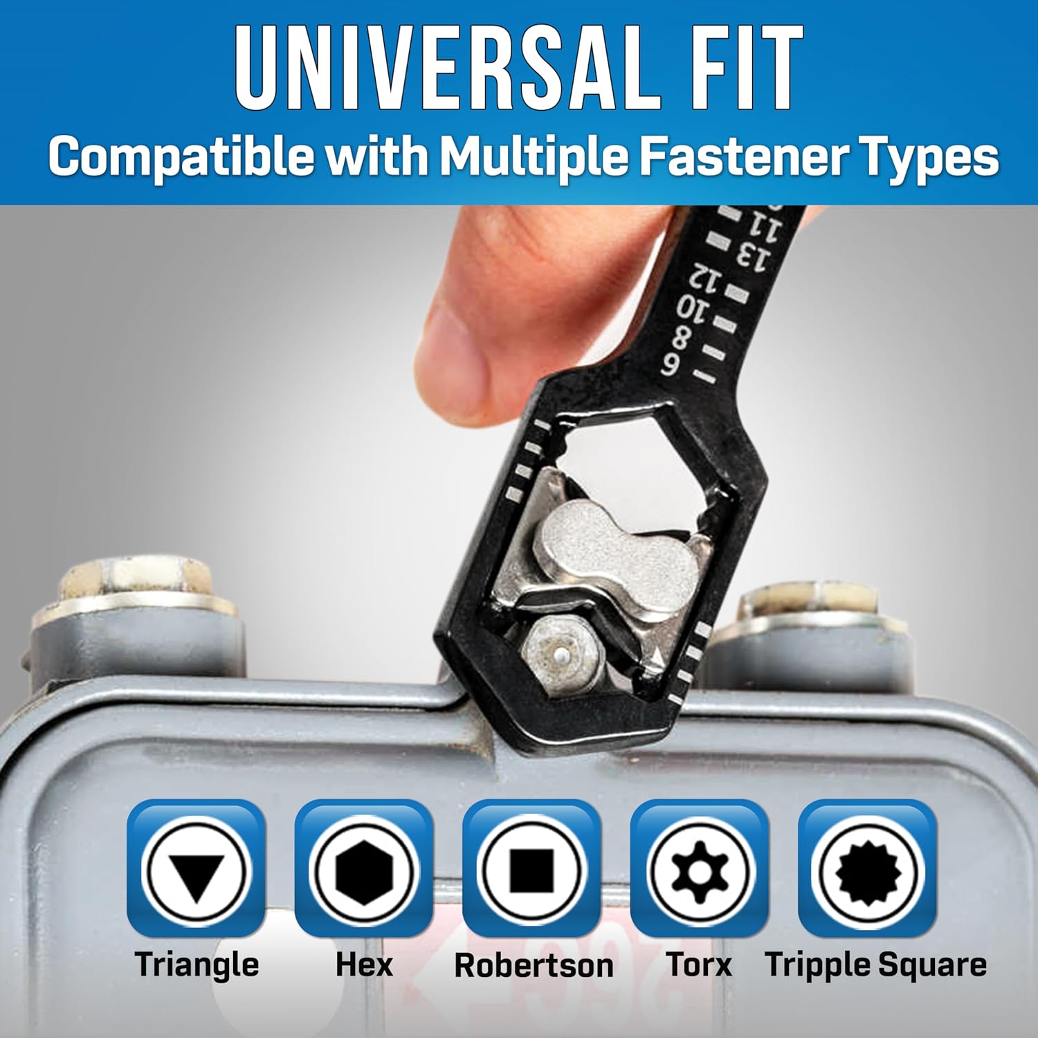 AHW-600 14-In-1 Adjustable Hex Wrench (SAE & Metric) - 6-13mm & 1/4"-9/16"