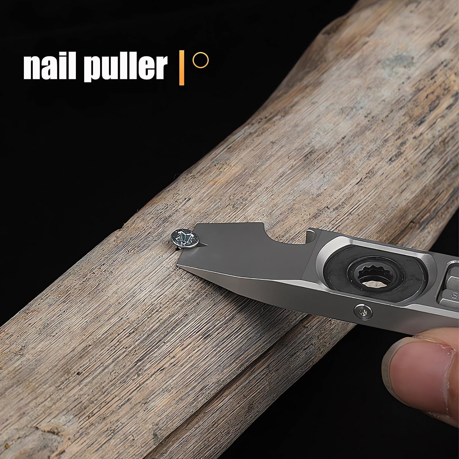 Titanium Pry Bar,Multi-tool,EDC Tool,Versatile Pry Tool,Bottle Opener,Wrench,Ratche screwdriver,Nail puller,Crowbar in One,Compact Versatile Pocket Pry Bar for Everyday Carry