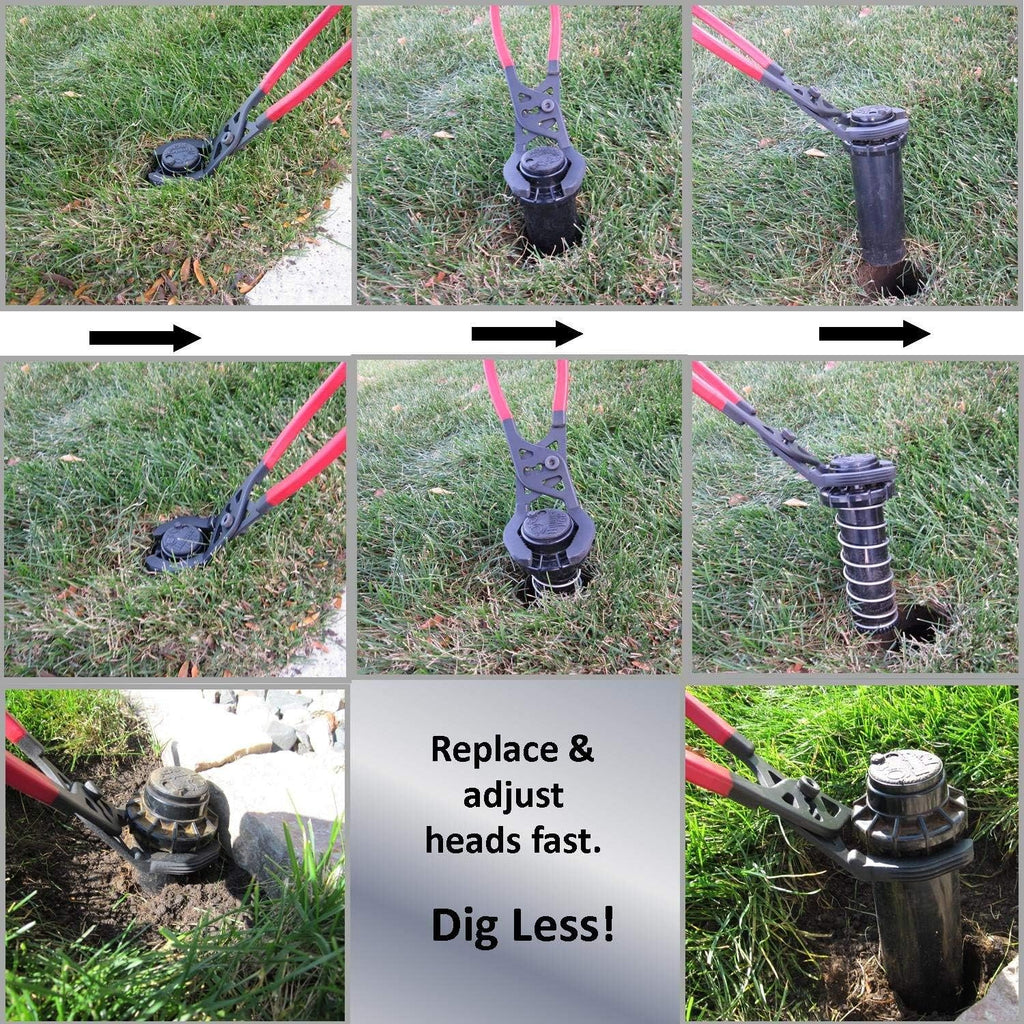 Sprinkler Head Wrench The Fastest Most Versatile Way To Remove Replacement Adjustment Repair Heads With No Digging No Mess Works On All Brands of Spray Rotor Jar Top Valves